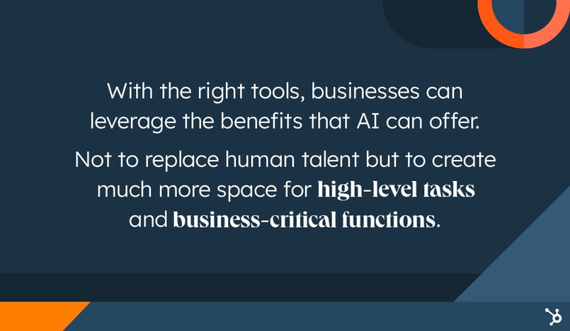 Quote from hubspot about AI benefits