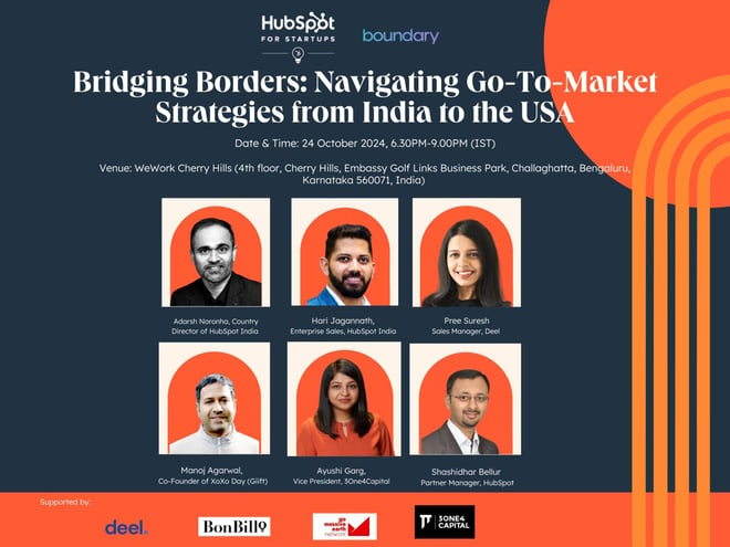 HubSpot For Startups' Bridging Borders event in Bengaluru Banner