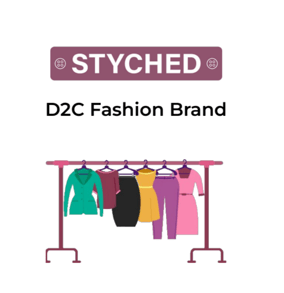 styched d2c fashion brand clothes rack