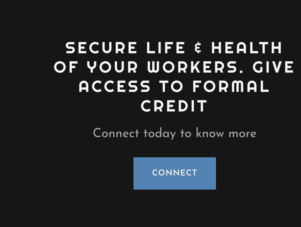 SurakshitU website highlighting secure worker health and access to formal credit for financial security