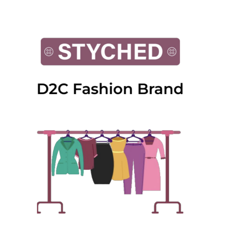 styched website stating its a D2C Fashion brand